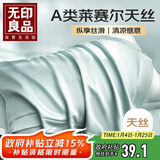 无印良品A类莱赛尔天丝枕套一对装家用水洗冰丝枕头套 纯粹兰48*74cm