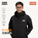 影视飓风羽绒款三合一冲锋衣STORMCREW户外防风防水保暖外套内胆冬季男女 炭黑色 (羽绒款) XL