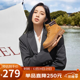 骆驼（CAMEL）大黄靴女都市户外四季可穿工装靴秋马丁靴 L23W307016 黄棕 35