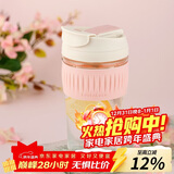 乐扣乐扣（LOCK&LOCK）咖啡杯耐热玻璃水杯子男女学生便携式双饮吸管杯随手杯500ML粉色