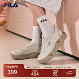 FILA 斐乐官方女鞋COOKIES复古帆布鞋2025夏新款曲奇鞋时尚休闲鞋 豆腐白-TF 37.5