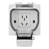 希崖户外电源插座防水防雨盒明装防水开关插座户外防雨密封盒 10A