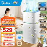 美的（Midea） 空气净化器除甲醛家用新风机净离子除菌全屋换气除雾霾烟味灰尘智能数显美居互联消毒机 【净化除醛】KJ400G-Z1 Pro