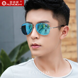 雷德蒙偏光太阳镜男士墨镜女款开车专用蛤蟆镜司机驾驶镜眼睛防晒眼镜潮 银框 冰蓝偏光镜(经典)