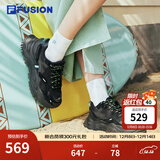 FILA FUSION斐乐女鞋BIANCO老爹鞋季新款硬糖鞋休闲鞋厚底运动鞋女 黑色-BK 39