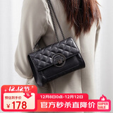 红蜻蜓包包女包2025新款牛皮斜挎单肩包菱格方包送女友生日礼物