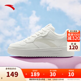 安踏轻松板鞋厚底小白鞋女鞋2025冬季学生增高百搭运动鞋子轻便休闲鞋 【大logo】纸莎白-2 38.5