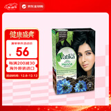 瓦提卡（vatika）印度进口瓦提卡Vatika海娜粉染发剂染发粉植物精华自然黑染发剂 自然黑#（60g/盒 分6小袋）