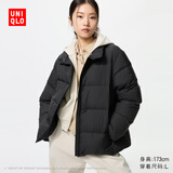 优衣库女装羽绒茄克/柔软面料外套夹克479212 09 黑色 XL