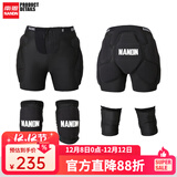 南恩NANDN滑雪护具护臀护膝内穿滑雪装备套装男女防摔裤 黑色S/M 均码