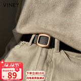 viney牛皮女士皮带时尚高颜值腰带配牛仔裤带轻奢学生装饰裙带生日礼物