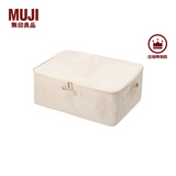 MUJI 聚酯纤维棉麻混纺软盒/长方形 收纳盒 储物盒 59*39*23cm