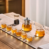茗光玻璃茶具整套茶杯泡茶壶套装家用功夫茶具带公杯茶具套装 