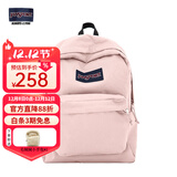 JANSPORT杰斯伯书包轻便双肩包男女旅行包简约背包电脑包学生校园 4QUE7N8蜜蜡粉-侧袋+隔层