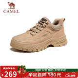 骆驼（CAMEL）男士复古户外登山工装休闲低帮鞋 G13A342170 流沙色 40 