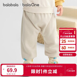 巴拉巴拉宝宝裤子男童长裤秋冬女童加绒裤婴儿pp裤外穿萌