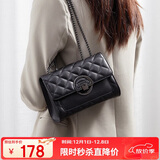 红蜻蜓包包女包2025新款牛皮斜挎单肩包菱格方包送女友生日礼物