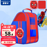 麦斯卡 轮滑包儿童溜冰鞋背包轮滑鞋袋子三角包滑冰鞋收纳包双肩书包 蜘蛛侠升级三层包