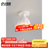 鹿屋过道走廊灯2025年新款奶油风阳台灯入户玄关灯楼梯门厅灯餐厅吊灯 普通款白色D款【15CM】三色 5瓦