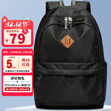 第九城（V.NINE）双肩包男士电脑包14英寸大容量背包防泼水学生休闲运动书包女黑色