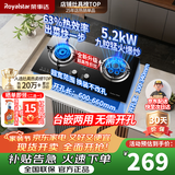 荣事达燃气灶天然气液化气煤气灶双灶嵌入式家用直喷鸳鸯大火力熄火保护天然气聚能灶具九头猛火灶 [九头猛火+玻璃]鸳鸯铜火盖 管道天然气5.2kw【部分火力以产品信息为准】