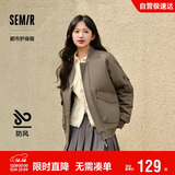 森马棉服男防水防油防污防风冬装厚飞行员棒球领夹克109724112101