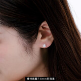 天使之泪S925银淡水珍珠耳钉珍珠耳饰简约百搭素耳钉7-8mm
