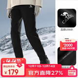 骆驼（CAMEL）户外冲锋软壳裤女防风防水加绒登山裤男丨火山岩发热 A23CAVV106