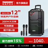 特美声（TEMEISHENG） QX1229H广场舞音响户外便携K歌蓝牙拉杆移动大功率唱歌话筒音箱 12寸标配+双手持