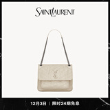 YSL圣罗兰【24期免息】女士NIKI中号复古皮革手袋 复古白 U