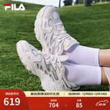 斐乐（FILA）官方女鞋老爹鞋运动鞋杨幂同款夏新款蕨草鞋休闲鞋 磨菇灰色/白中白-OB 37.5