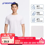 迪卡侬短袖速干衣男训练宽松半袖上衣运动t恤男RUNM2501430白色T恤XL