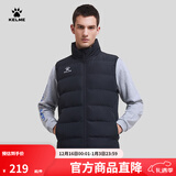 卡尔美（KELME）秋冬运动棉衣男足球训练棉马甲休闲保暖防寒背心棉服棉袄 黑色(爪子logo) L