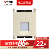 公牛（BULL）118型混合插座面板香槟金拉丝金功能键模块自由组合搭配 电脑模块（免打线型）