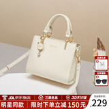 蔻一（Cnoles）包包女包2025女士斜挎高级感小手提包单肩包走心生日礼物送女友 米白大号【送女友女生实用】 少女感可爱猫咪卡通吊饰