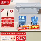 樱花油烟机家用中式抽吸油烟机710mm小尺寸排油烟机深腔拢烟强效双电机大吸力双吸风口脱排式老式油烟 130-22+DSC01【5.0KW不锈钢面板】 天然气