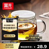 富光花茶杯透明茶杯内胆茶水分离杯办公室玻璃杯子水杯350ml