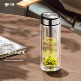 万象（WANXIANG）双层玻璃杯V49RL商务办公便携装钛黑亮便携车载大容量居家泡茶杯