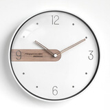 EMITDOOG（多薏米）挂钟客厅现代简约创意北欧挂墙静音走时 玻璃白框B款 12英寸