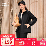 鸿星尔克夹克外套秋季女士防风防泼水风衣修身短款女子连帽夹克休闲外套