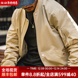 马登工装 美式MA1飞行员夹克沙漠版复古棒球服短款休闲外套男潮秋 卡其色 【装饰肩袋】 L