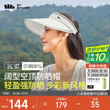蕉下遮阳帽女太阳帽空顶帽防晒帽防紫外线遮脸时尚百搭UL569白