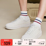 特步情侣男女板鞋小白鞋空军一号冬季革面保暖运动板鞋休闲鞋