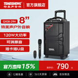 特美声（TEMEISHENG） QX1229H广场舞音响户外便携K歌蓝牙拉杆移动大功率唱歌话筒音箱 8寸标配+1支手持