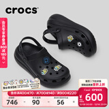 卡骆驰（CROCS）檀健次同款经典泡芙洞洞鞋百舒适男沙滩鞋女鞋休闲鞋|207521 黑色-001(含智必星) 36 (220mm) 37