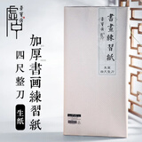 荣宝斋宣纸 文房四宝书画练习宣纸 初学者书法毛笔纸国画练习纸半生熟宣生宣毛边纸安徽泾县日星宣纸 加厚四尺整张生宣/100张