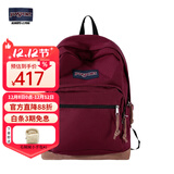 JANSPORT杰斯伯双肩包女男复刻暮光学生电脑包旅行背包书包 4QVA04S深紫酒红-侧袋+隔层