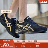 亚瑟士ASICS男鞋透气跑鞋运动鞋缓震舒适跑步鞋 GEL-CONTEND 4 黑色/金色013 42.5