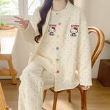 欧鹿汐月子服秋冬季纯色空气棉夹层三件套孕妇睡衣冬天产妇产后哺乳喂奶 OAB-6103 L 码(建议110-120斤)