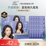 章华（SAVOL）啫喱泡泡染发乳自然黑*2盒(洗洗黑染发剂男士女士)新老包装随机发